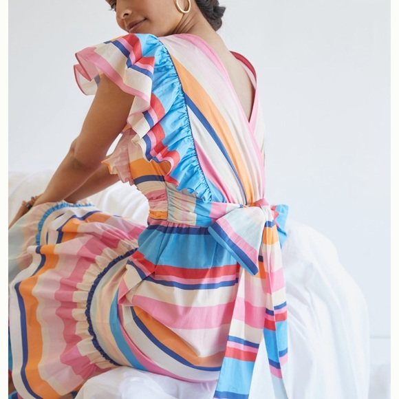 NWT Anthropologie Plenty by Tracy Reese Ruffled Maxi Dress. Size Small Petite - Picture 3 of 10